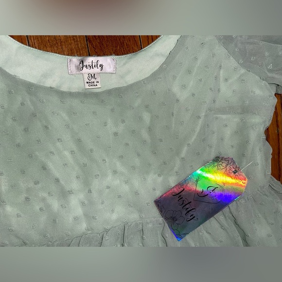 Justify mini Dress in Soft Green - Picture 3 of 11